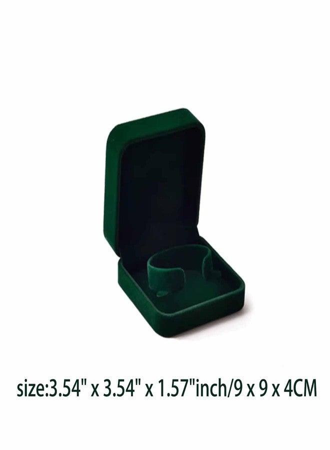 FAYADA Bracelet Box Gift Velvet Bangle Gift Box Green Bracelet Box Display Jewelry Box Jewelry Storage Case for Wedding, Proposal, Birthday and Anniversary ONE PACKET - Image 2